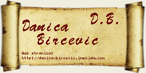 Danica Birčević vizit kartica